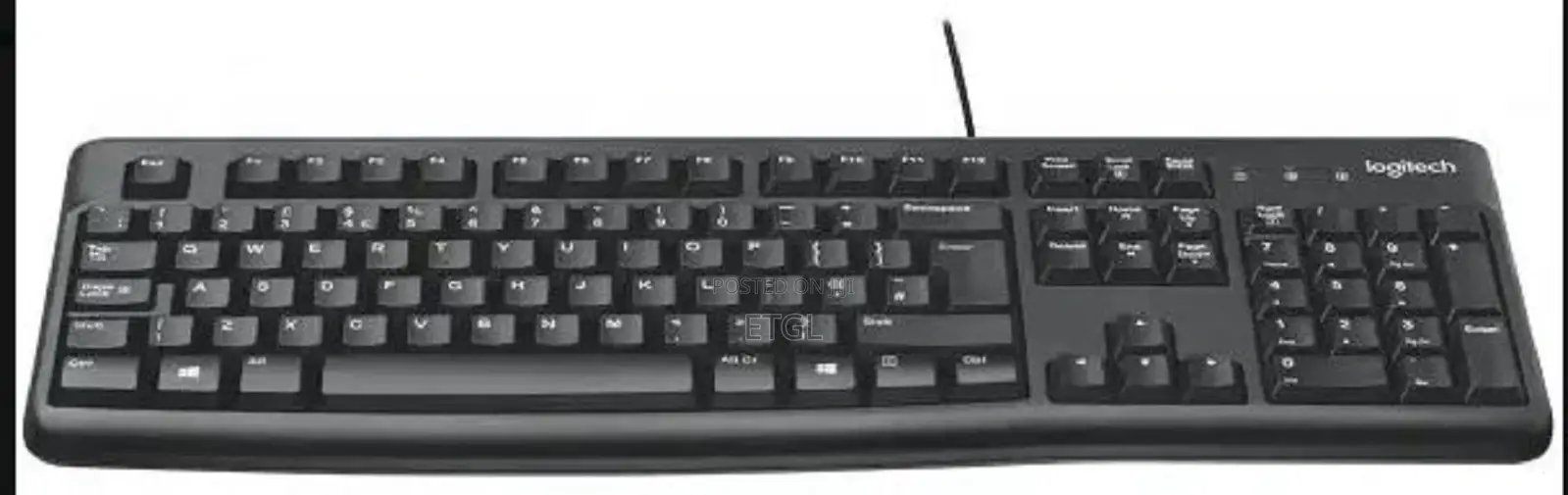 Logitech Corded Keyboard - Black - USB - US Int'l