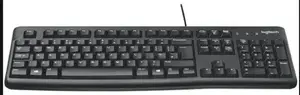 Logitech Corded Keyboard - Black - USB - US Int'l