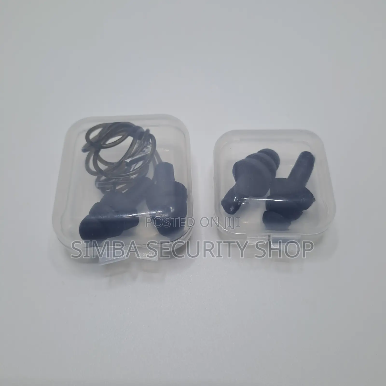 Black Ear Plugs Silicone Protection Sound Cord Cordless