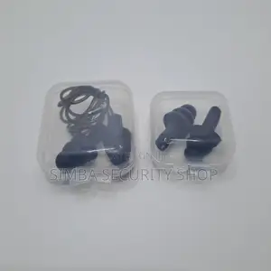 Black Ear Plugs Silicone Protection Sound Cord Cordless