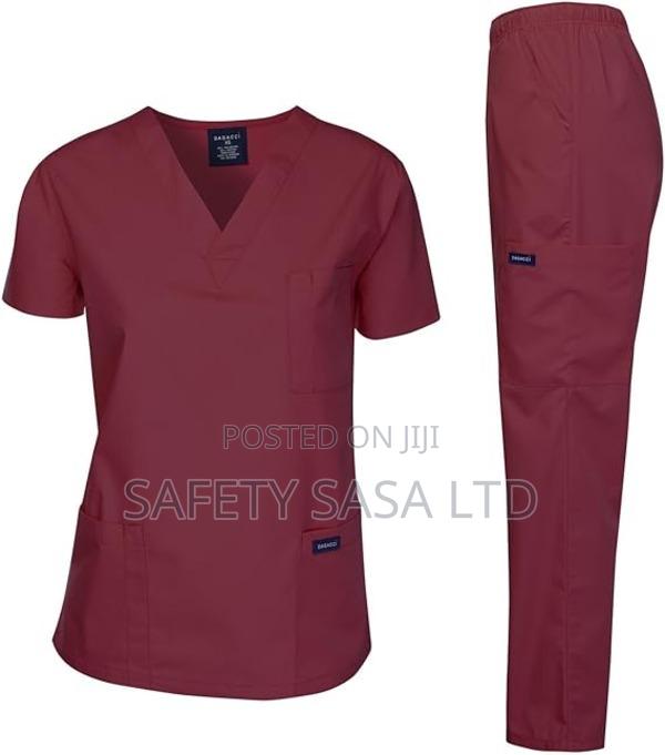 Maroon Medical Scrubs - main view