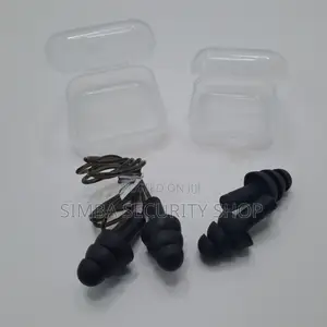 Black Ear Plugs Silicone Protection Sound Cord Cordless