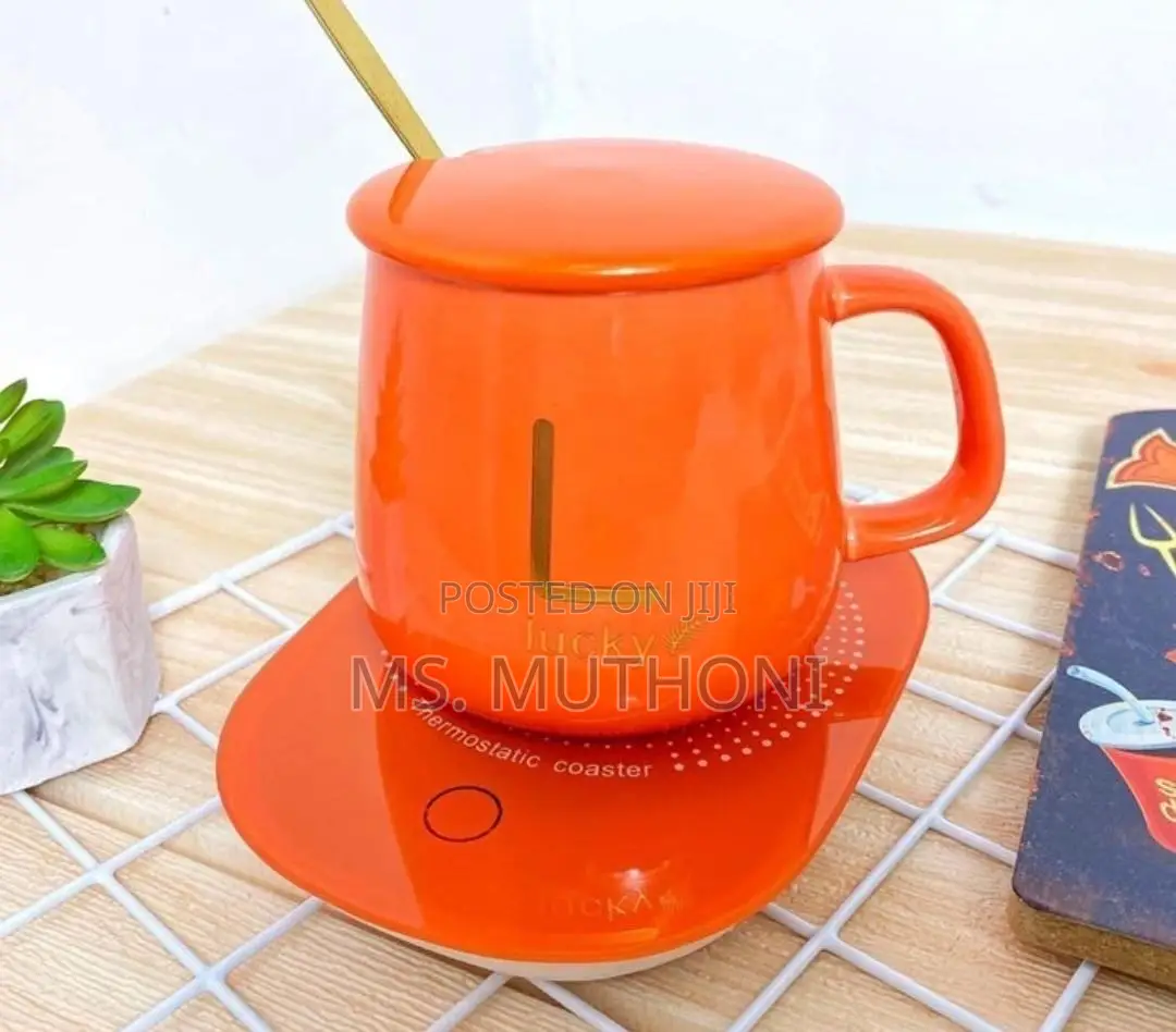Ceramic Cup + Lid + Golden Teaspoon + 550C 20W Slow Electric