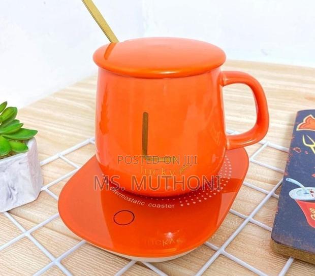 Ceramic Cup + Lid + Golden Teaspoon + 550C 20W Slow Electric - thumbnail 2