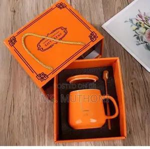 Ceramic Cup + Lid + Golden Teaspoon + 550C 20W Slow Electric