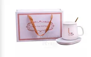 Ceramic Cup + Lid + Golden Teaspoon + 550C 20W Slow Electric