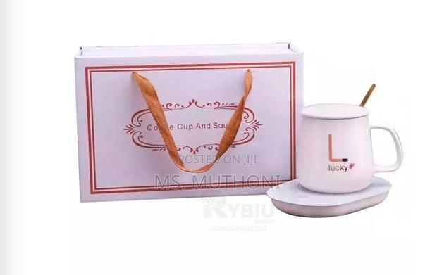 Ceramic Cup + Lid + Golden Teaspoon + 550C 20W Slow Electric - thumbnail 3