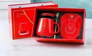 Ceramic Cup + Lid + Golden Teaspoon + 550C 20W Slow Electric