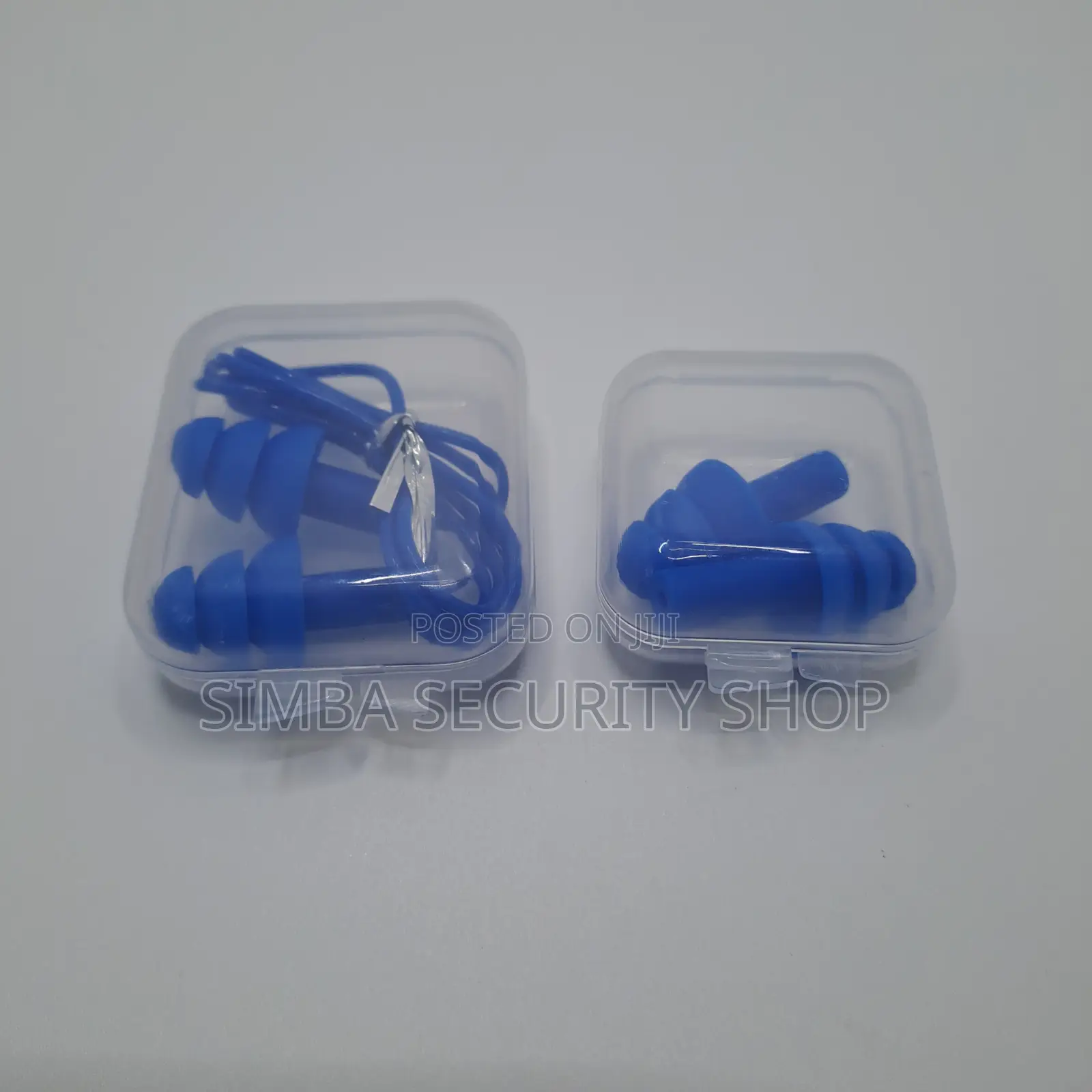 Blue Ear Plugs Silicone Swimming String And Stringless