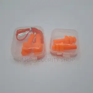 Orange Ear Plugs Silicon Aeroplane Wired Wireless Pair Amber