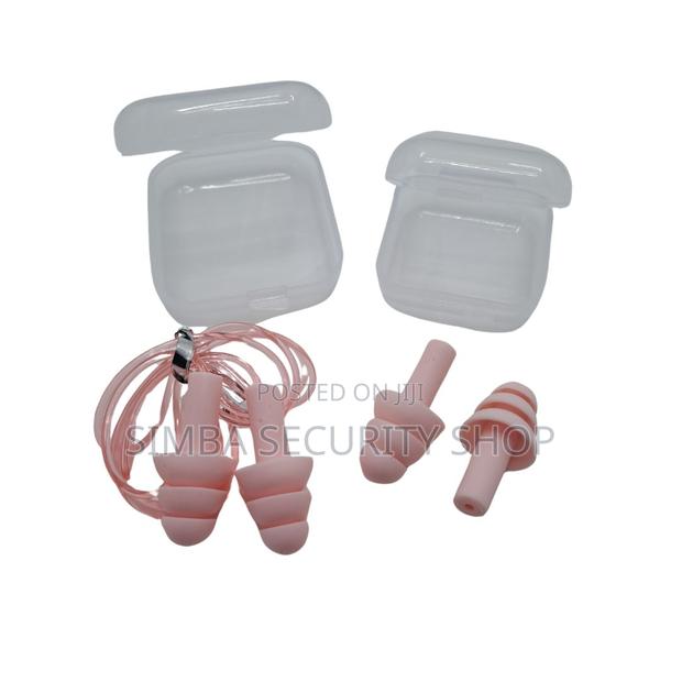 Pink Ear Plugs Silicone Reading Anti Snore String Stringless