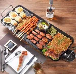 *ELECTRIC BBQ GRILL PAN, Baking Grill Tray Smokeles