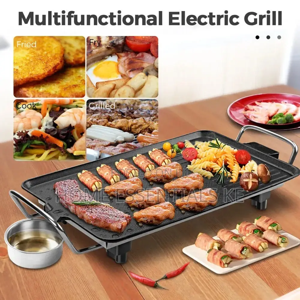 *ELECTRIC BBQ GRILL PAN, Baking Grill Tray Smokeles