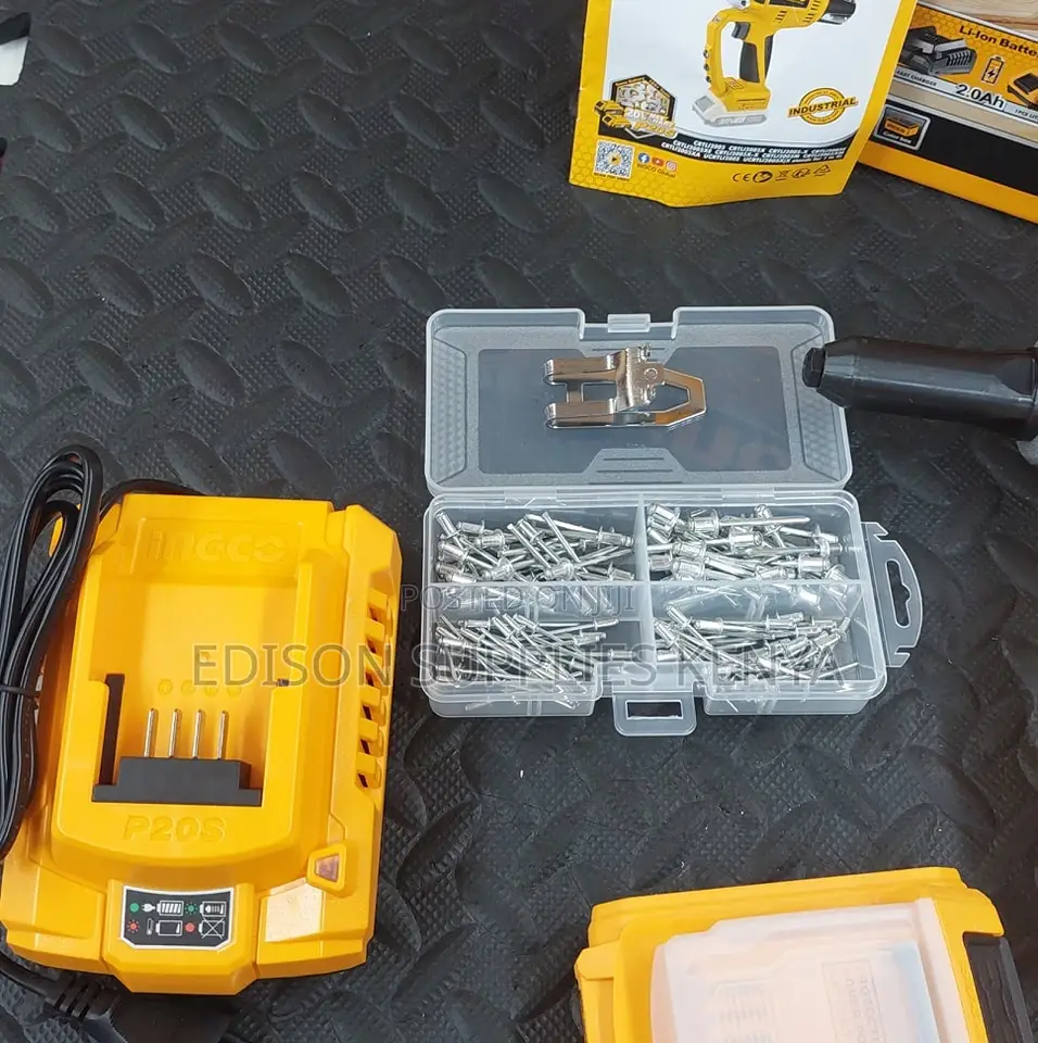 Riveter Ingco Cordless Rivet Gun Rechargeable Hand Riveter