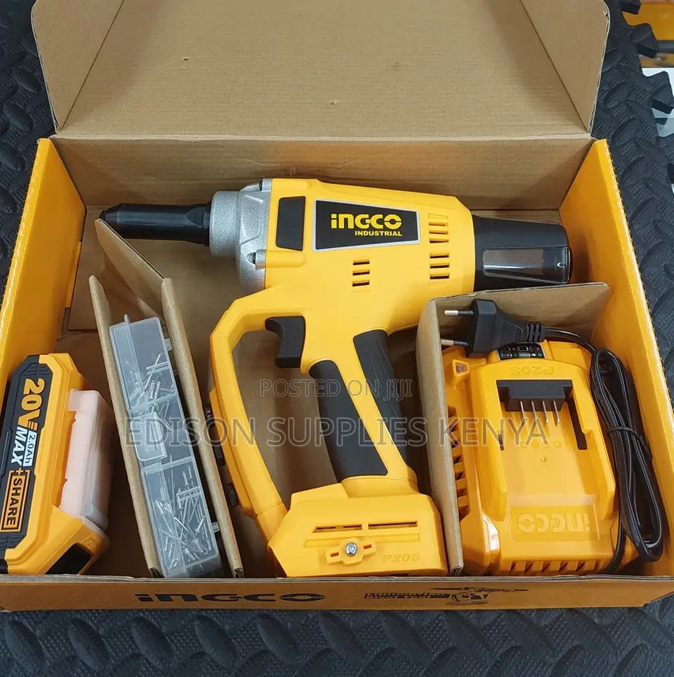 Riveter Ingco Cordless Rivet Gun Rechargeable Hand Riveter
