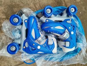 Blue and White Kids Quad Skates - thumbnail 2