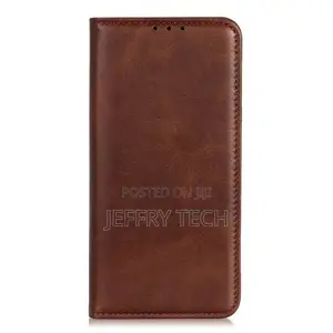 Wallet-Style Xiaomi 14 Leather Case - Brown