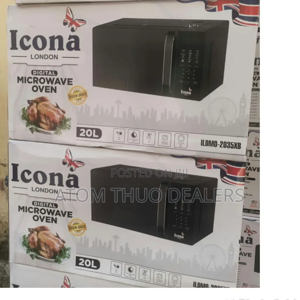 Black Icona 20L Digital Microwave Oven 
