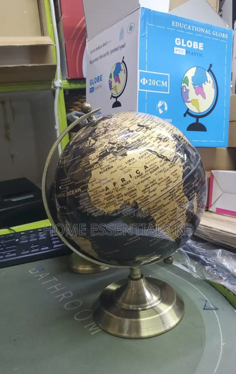 *ROTATING GLOBE WORLD MAP -Rotating Atlas 20cm 10cm