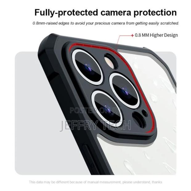 Shockproof Hybrid Cover for iPhone 13 PRO Max - Black - thumbnail 2
