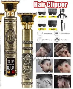 New Metal Electric Hair Clipper, Rechargeable Hair Trimmers,