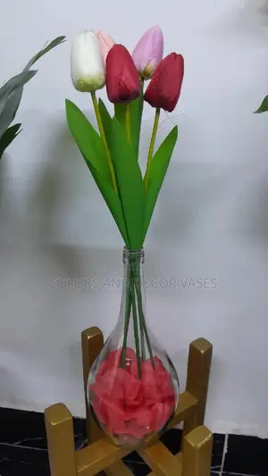 Tulips and Vase Glass
