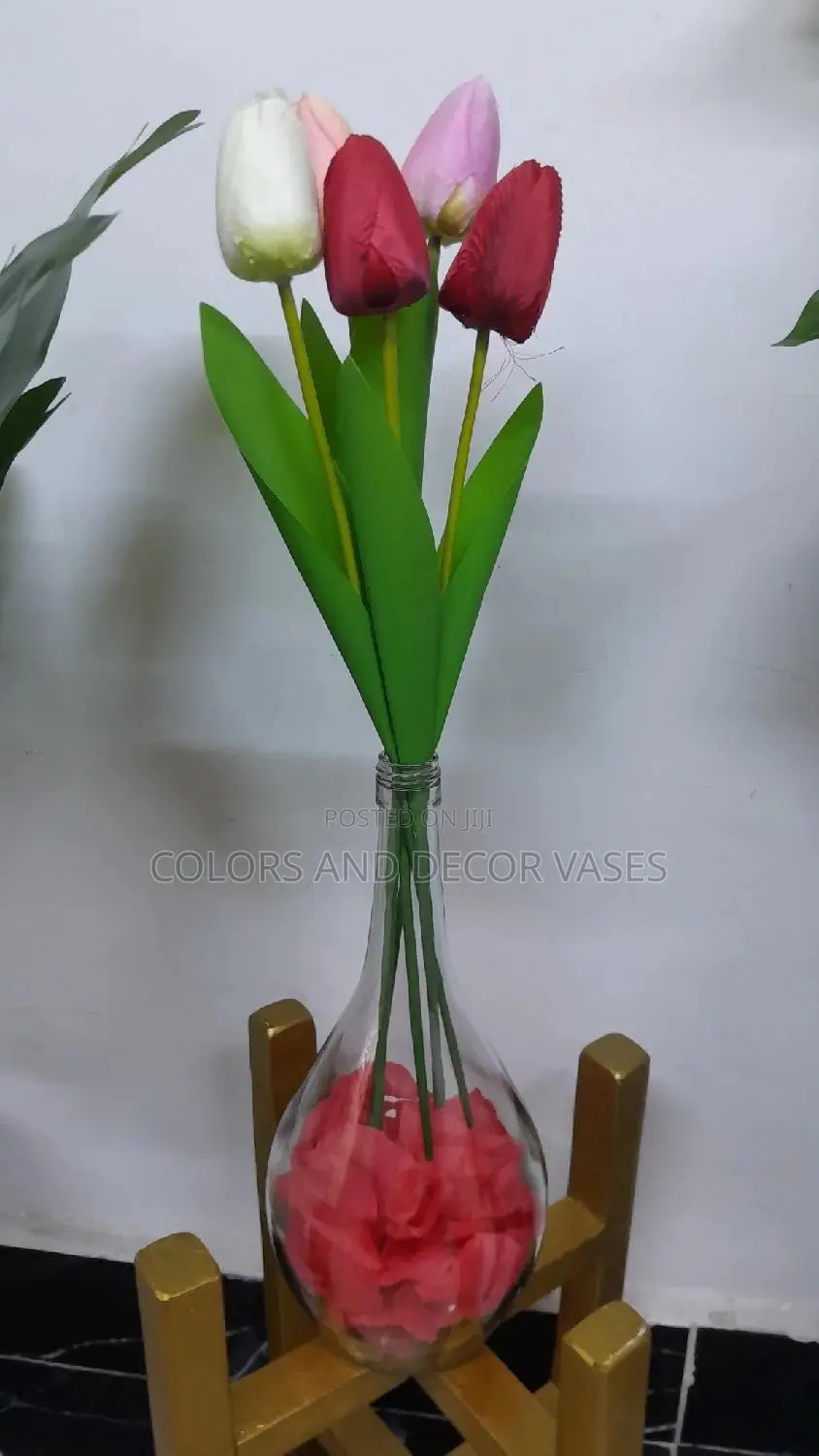 Tulips and Vase Glass