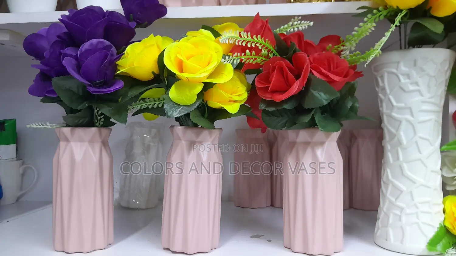 Flowers and Plastic Hard Vases