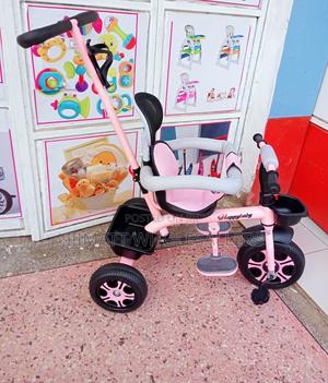 Push Tricycle With Side Bars Colour Pink. - thumbnail 2