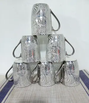 6 Pieces Silver Mugs 350 Ml.