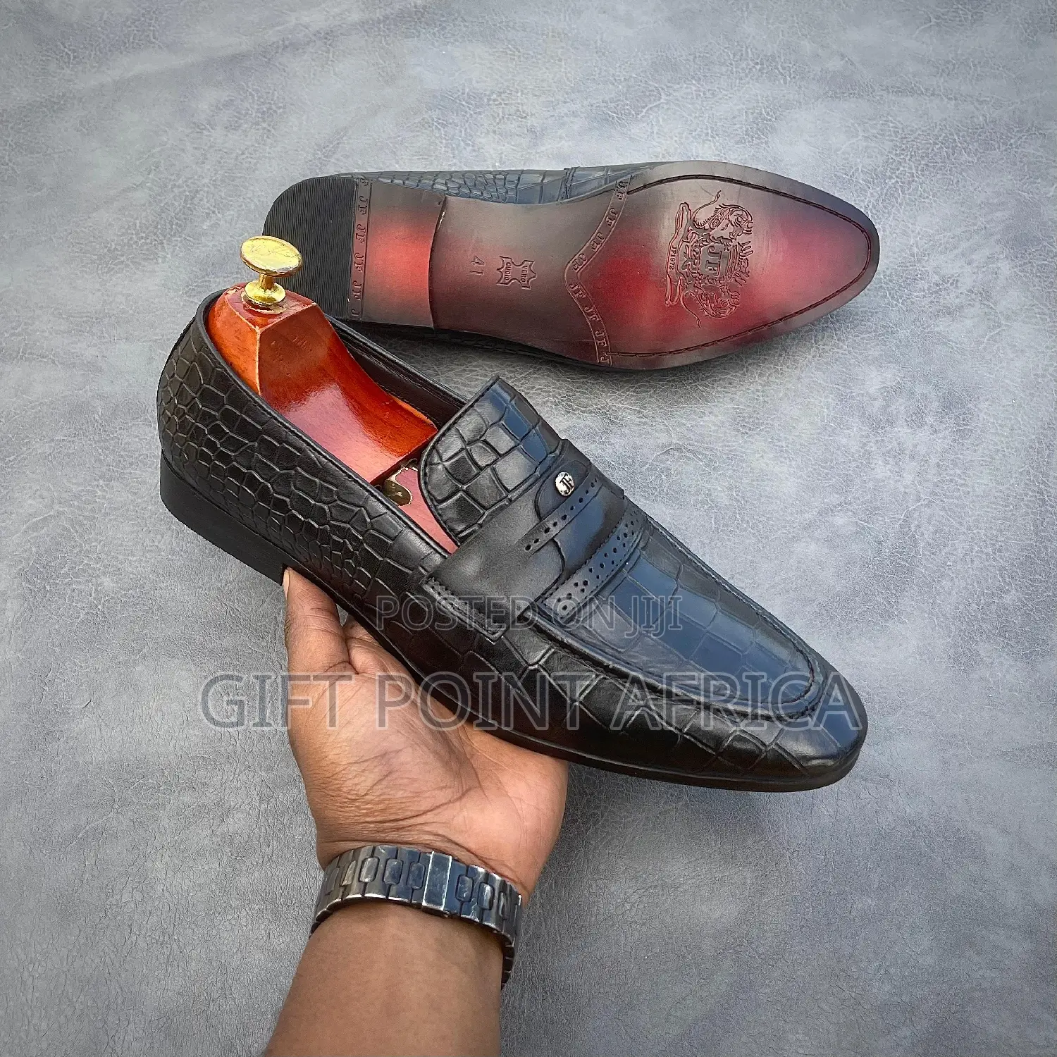 Italian Black Leather Official Shoes