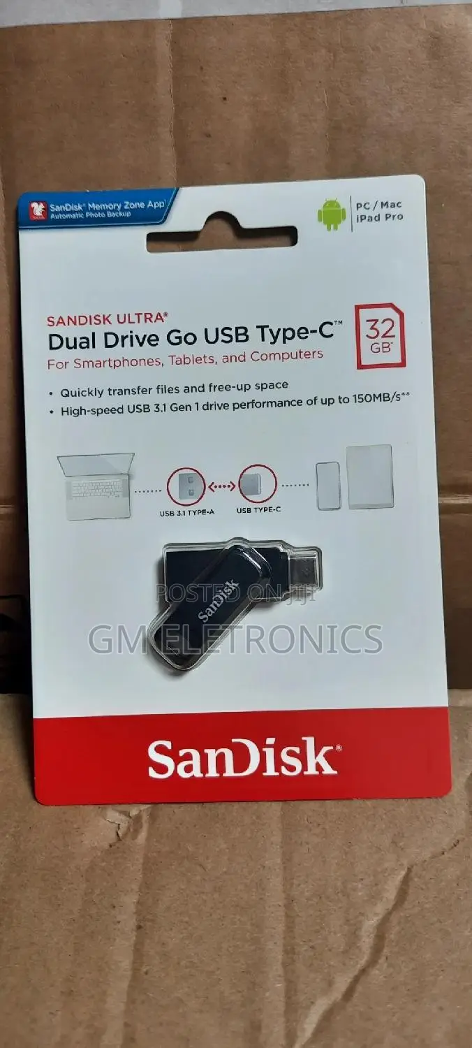 32gb Sandisk Dual Drive Usb 3.1/ Type-C Flash Drive