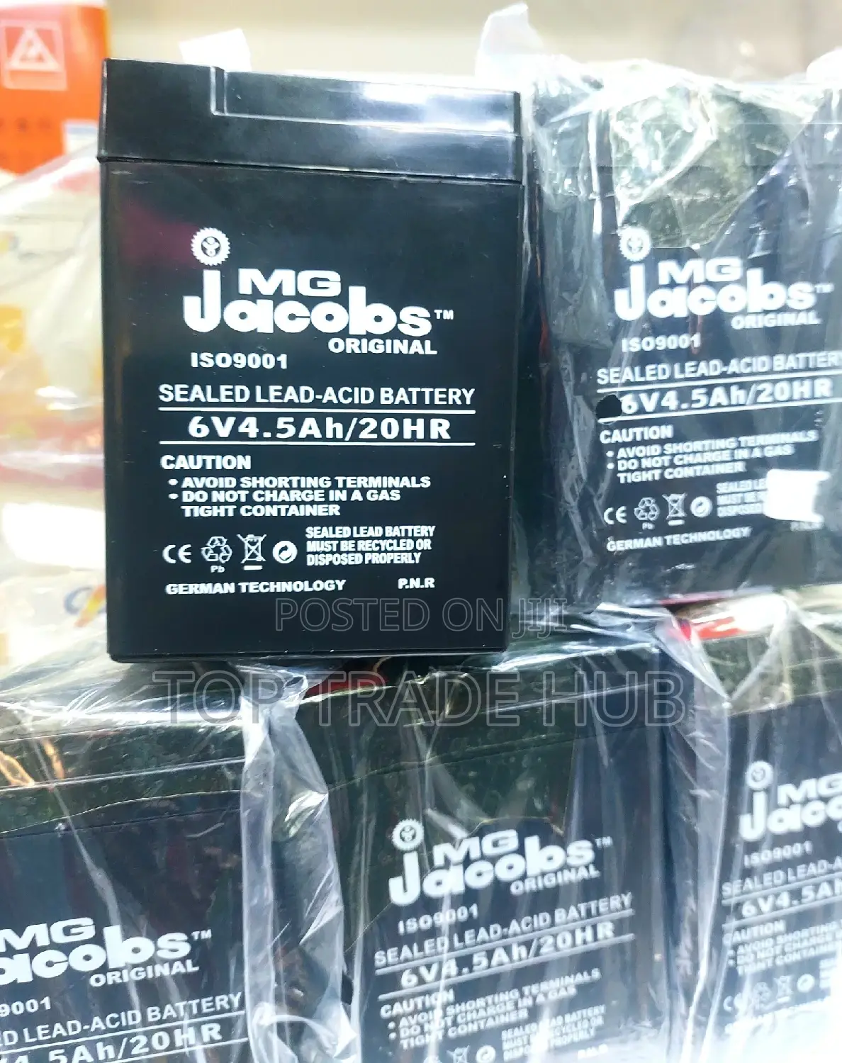 MG Jacobs Solar Battery 6V4.5AH