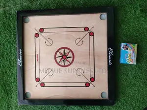 Carrom Board Complete With Carrom Men - 26x26x1.5 Inch