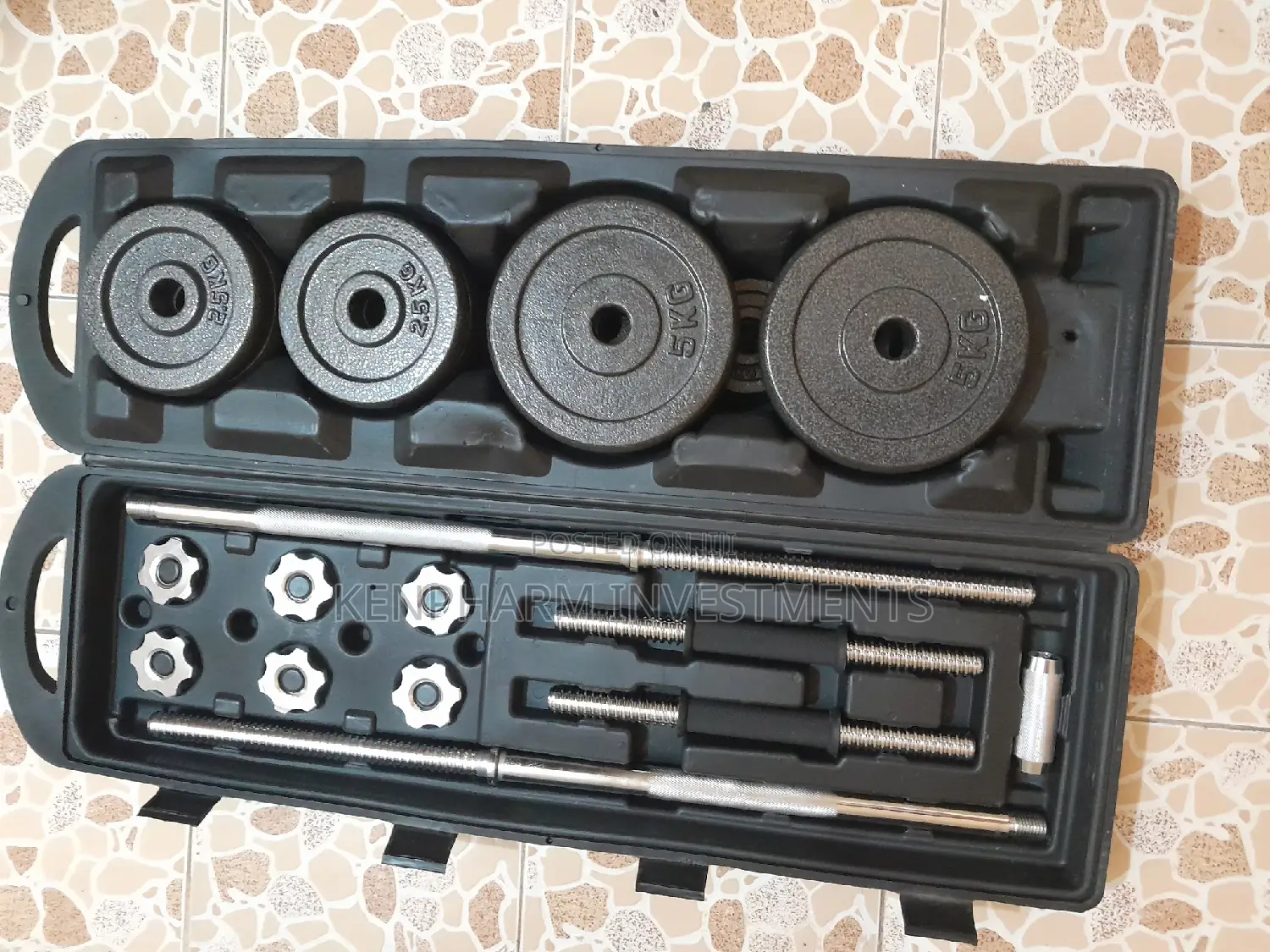 Dumbell Set For Home Use And Barbell 50kgs