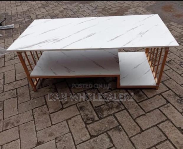 Marble Top Pattern Coffee Table- Wooden - main view
