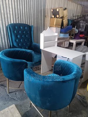 Pedicure Desk and 3 Chairs - main view