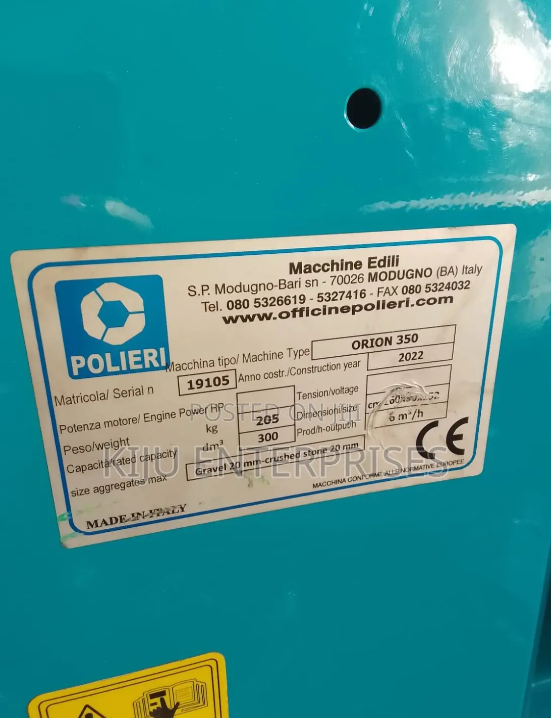 Pollerri Concrete Mixer 350litres AVAILABLE
