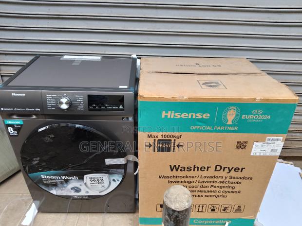 Washing Machine, Hisense 8kg Wash 5kg Dry Front Load Machine