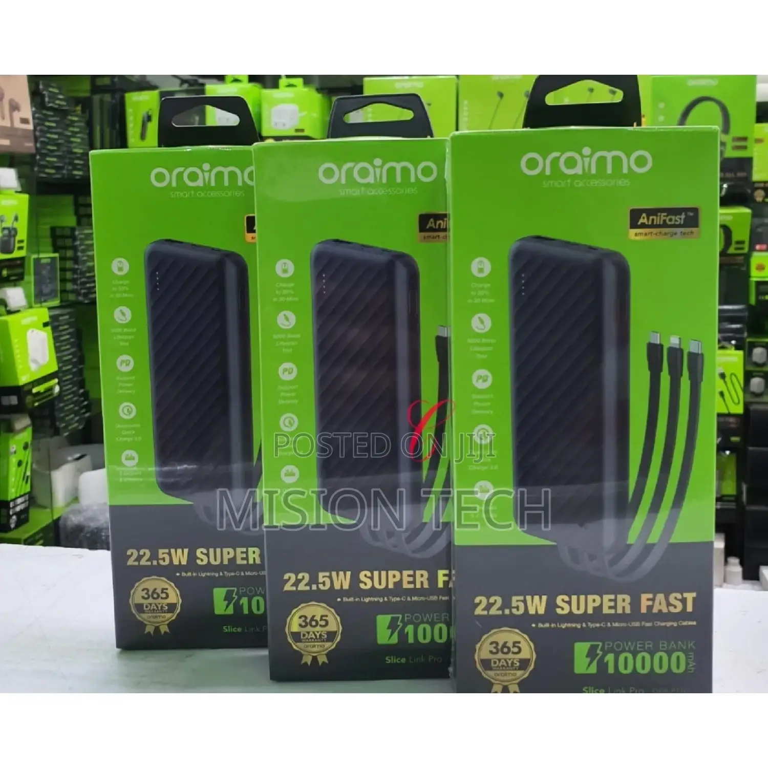 Oraimo OPB-P7101 22.5W 10000mah Fast Charging Power Bank