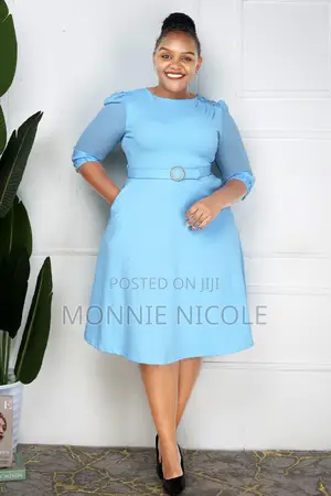 Classy Sky Blue Dress