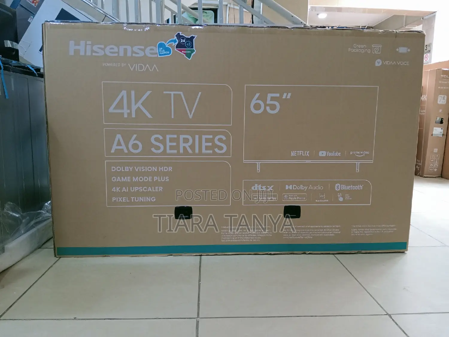 Hisense 65′′ 65a6 Vidaa Smart Uhd Tv – New Model 2024