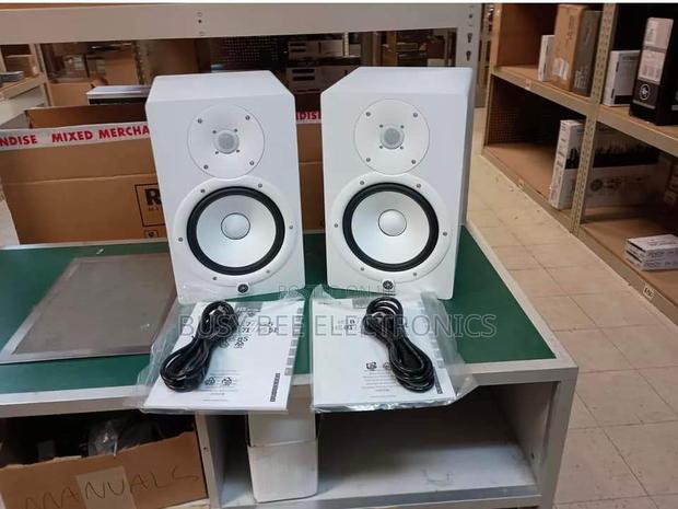 White Hs 8 Studio Monitors - main view
