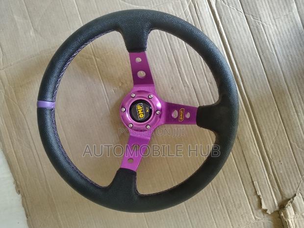Omp Deep Dish Steering Wheel Covers Black - main view