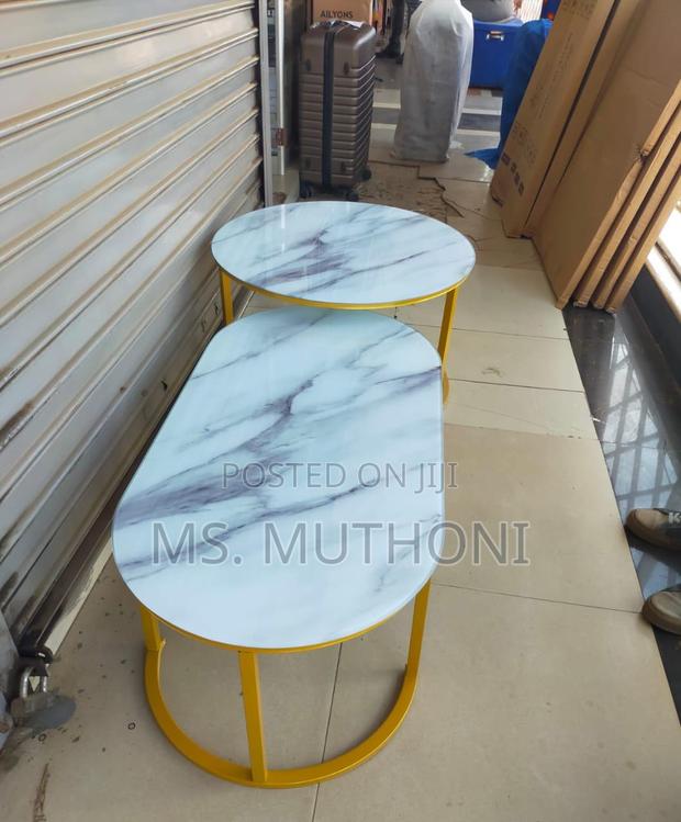 Marble Effect Coffee Table Set - main view