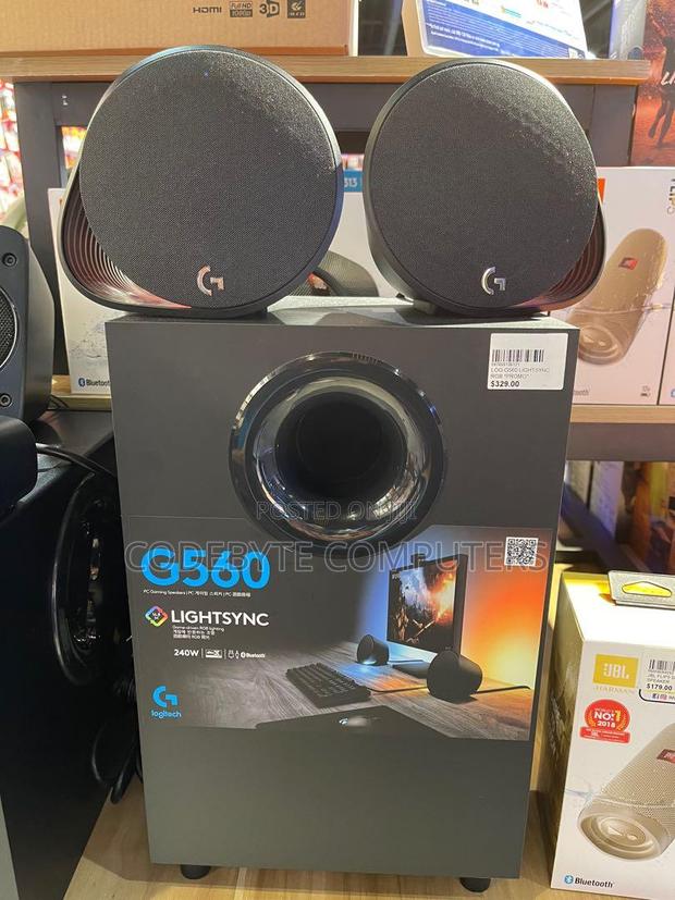 Logitech G560 Speaker ^ Logitech G560 Gaming Speaker - main view