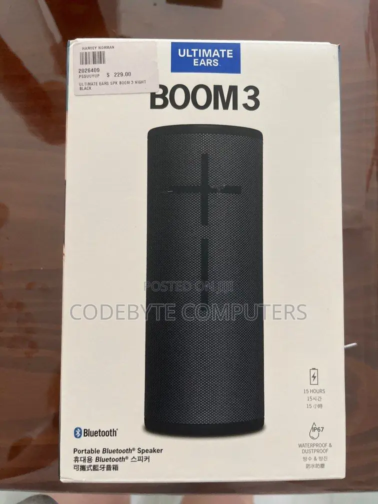 Logitech Ultimate Ears BOOM 3 Wireless Bluetooth Speaker