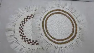 White With Brown Mats for Table