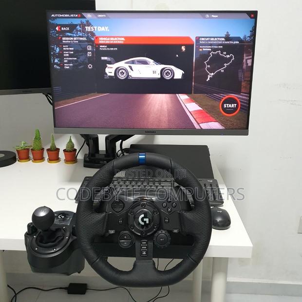 Logitech G923 TRUEFORCE Sim Racing Wheel Pedals - New - thumbnail 3