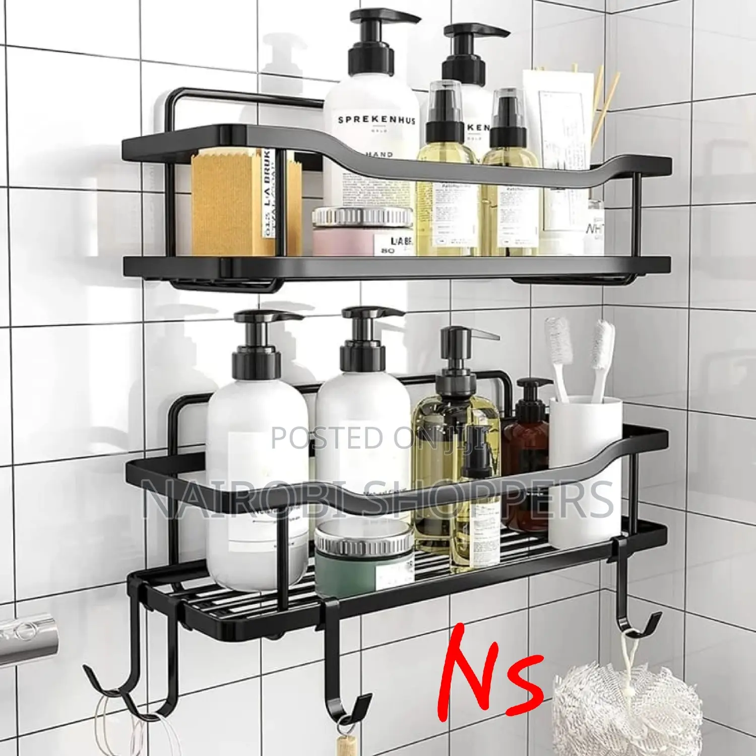 2 Pieces Quality Shower Caddy =No Drilling